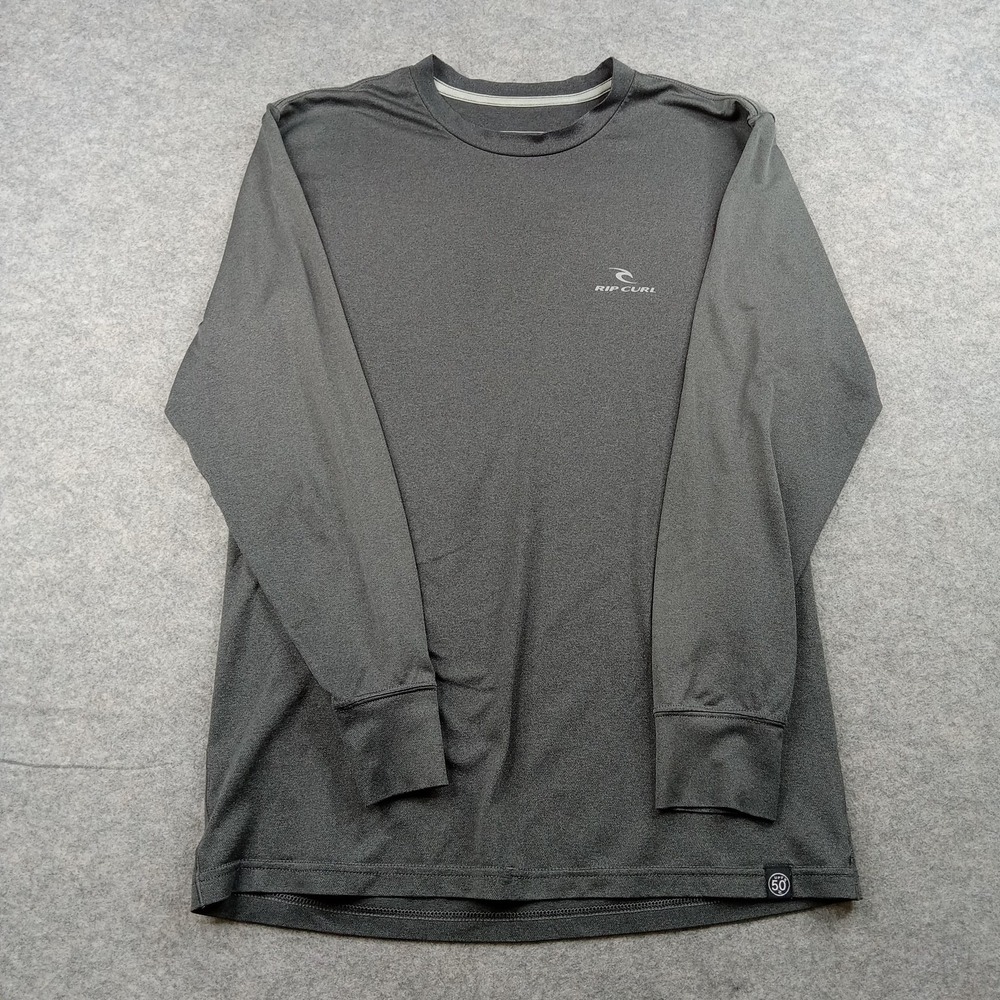 Rip Curl Shirt Men Small UV Protection Long Sleeve Rashguard Surf Top Beach Pool
